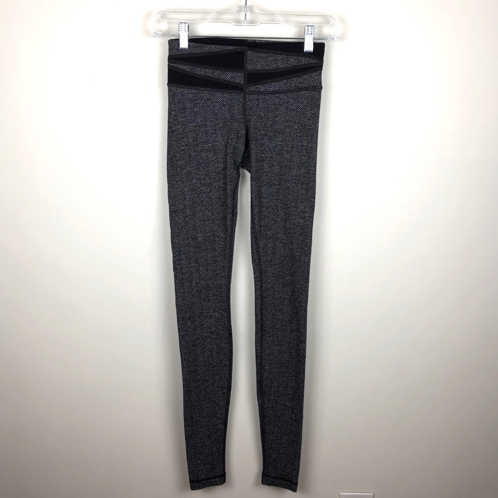 Lululemon Wunder Under Giant Herringbone Black 2